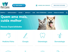 Tablet Screenshot of petcare.com.br